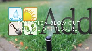 DIY Sprinkler Blow Out  Volume or Pressure [upl. by Aroon386]