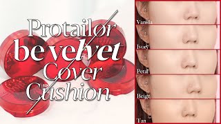 Espoir Pro Tailor Be Velvet Cover Cushion  all shades swatch  tone recommendations [upl. by Aropizt713]