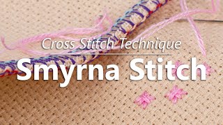 How to Make a Smyrna Stitch Tutorial  Embroidery Beginning Cross Stitch  Fat Quarter Shop [upl. by Nohpets]