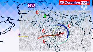 Bay Of Bengal Low Pressure Area25 Day Weather System Map Forecàst South Asia 🌏 [upl. by Sanferd230]