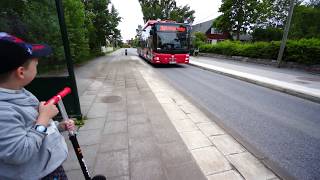 Sweden Stockholm ride with bus no 704 from Prostvägen to Huddinge Station [upl. by Ritch]