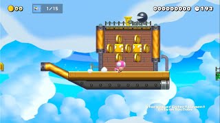 Level 134 Airships amp Fish Bones  Super Mario Maker 2 [upl. by Regnig]