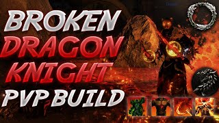 MOST BROKEN Dragonknight PvP Build in ESO 🔥 INSANE DAMAGE  SOLO 1vX Build 🔥  ESO DK Firesong [upl. by Mooney46]