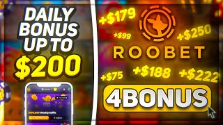 ROOBET PROMO CODE quot4BONUSquot FREE 200 DAILY BONUS in CASHBACK roobet promo code 2024 [upl. by Haelak]