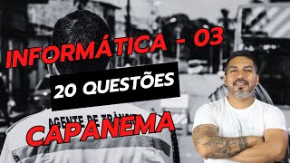 20 QUESTÕES DE INFORMÁTICA 03  PREFEITURA DE CAPANEMA [upl. by Meredi250]