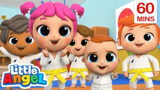 🥋Karate Song HIYAAA🥋  Little Angel  Kids Cartoons amp Nursery Rhymes  Moonbug Kids [upl. by Waylon890]