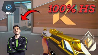 This is Perfect Crosshair Placement 100 HS  Valorant 2024 VISUAL [upl. by Daphie]