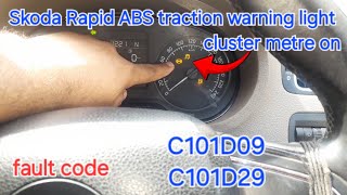 C101D09 C101D29 Right rear Implausible signal  Skoda Rapid abs sensor issue Speed sensor problem [upl. by Ayojal]