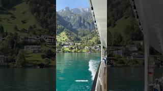 Switzerland🇨🇭 Beautiful Nature Lake Lucerne Cruise Bauen to IsletenIsenthal Bauen Uri Shorts [upl. by Ledda319]