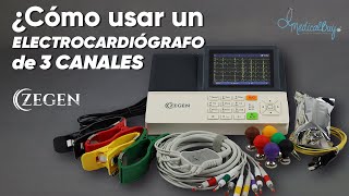 ¿Cómo usar un Electrocardiógrafo 3 canales [upl. by Godewyn]