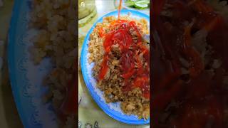 Delicious food fried rice with eggs fried chicken thighs cucumber tea delicious [upl. by Prader]