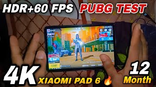 After 12 Month 🔥 Xiaomi Pad 6 Pubg  HDRExtream Bgmi Test  144hz Display  Xiaomi Pad 6 Pubg Test [upl. by Accissej]