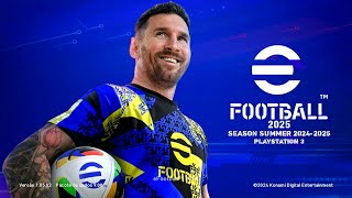 Novo Menu Gráfico eFootball™ 2025 para Pes 18  Ps3 [upl. by Nosredneh]