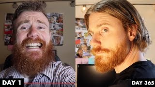 ONE YEAR HAIR TIME LAPSE  Day 1 to 365  Growing my LONG HAIR for 1 year  Mens Hair Journey [upl. by Molton281]