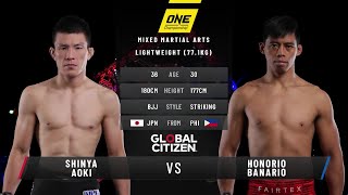 Shinya Aoki vs Honorio Banario  Full Fight Replay [upl. by Aineles]