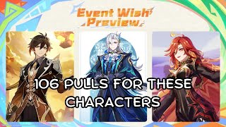 AMAZING UPDATE GET 106 FREE PULLS FOR NEUVILLETTE AND ZHONGLI BANNER IN 52  Genshin Impact [upl. by Ashely]