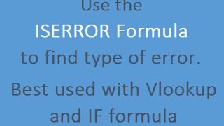 Learn Iserror Formula in Excel [upl. by Leiba]