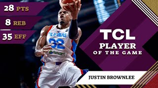 Justin Brownlee 28 PTS  TCL Player Of The Game  PHI vs GEO  FIBA OQT 2024 Latvia [upl. by Ogires]