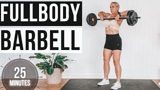 FULL BODY BARBELL WORKOUT AT HOME  Trisets  Dumbbell Alternatives [upl. by Mile504]