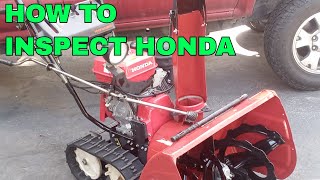 How To Inspect A Honda Snowblower For ServiceGeneral Service PointsHondaSnowblowerEnthusiasts311 [upl. by Shandie]