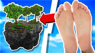 Playing Skyblock With My Feet  Minecraft Skyblock [upl. by Norit]