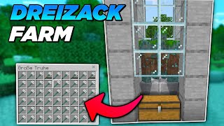 Einfache Dreizack Farm bauen Minecraft Bedrock 121 Deutsch [upl. by Silyhp478]