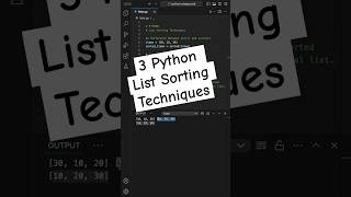 Python List Sorting Techniques [upl. by Stanislas]