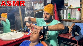 Intense Acupressure Head Massage amp Face Massage On the Chair by Street Barber  Bangladeshi Massage [upl. by Leora]