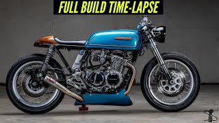 Honda CB750 Ultimate Cafe Racer Build Timelapse  The quotClubSportquot CB750 Built By Mile Zero Racers [upl. by Yromem]