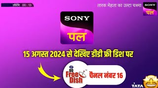 🤩Sony pal Available now on DD Free dish from 21 August 2024  latest update  Chumbak tv  Tmkoc Pal [upl. by Ormiston523]