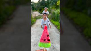 Kind grandpa eats watermelon ice cream 🍧 watermelon ice cream 🍓 beautiful shorts [upl. by Uzia]