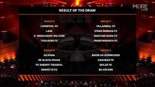 UEFA Europa League group stage draw 202324 [upl. by Ytisahc]