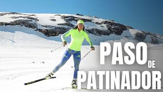 Aprende a hacer el PASO de PATINADOR en Esquí de Fondo [upl. by Avrom]