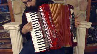 5323  Red Paolo Soprani Piano Accordion LMM 41 120 1699 [upl. by Ainafetse973]