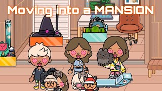 TOCA BOCA FAMILY ROLE PLAY  MOVING INTO MODERN MANSION pt1 VOICED 🫶🏼 VERY CHAOTIC 😱 [upl. by Adnaerb]