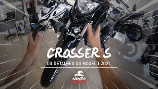 CROSSER S 150 ABS 2021  CORES E DETALHES ⚪⚫ [upl. by Wilkins]