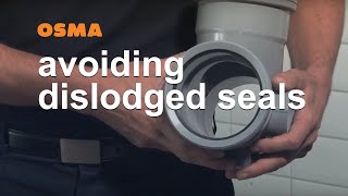 How to avoid dislodged seals  OSMA Soil amp Waste [upl. by Helgeson732]