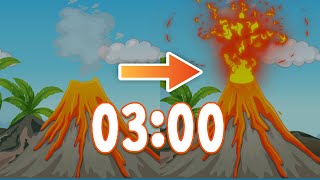 3 Minute Timer VOLCANO 🌋 🔥 [upl. by Nylavad]