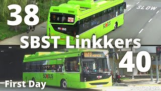 SBST First Day of Linkker Electric Buses on Services 38 and 40 [upl. by Donadee402]