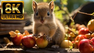 AROUND THE WORLD ANIMALS  8K 60FPS ULTRA HD  Scenic Film With Nature Sounds Colorfully Dynamic [upl. by Cohby]