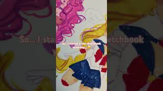 New sketchbook sketchbook sketchbooktour art artist shorts fyp sailormoon christmas oc [upl. by Nivat]