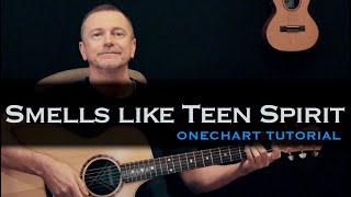 Smells Like Teen Spirit acoustic guitar tutorial fingerstyle [upl. by Cloutman]