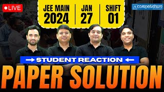 JEE Main 2024 Session1 27Jan1st shiftLive Student Reaction Paper Solving Toughness Analysis [upl. by Hsur407]