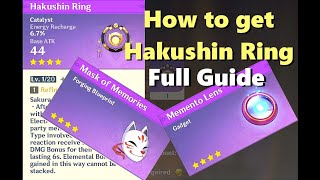 Guide How to get Hakushin Ring amp Memento lens  Genshin Impact 20 [upl. by Nachison]