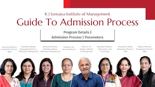 Admission Process  Program Details  K J Somaiya Institute of Management MBA KJSIM [upl. by Ahsiemac]