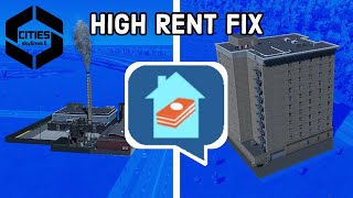 HOW to FIX HIGH RENT in Cities Skylines 2 [upl. by Attenhoj]