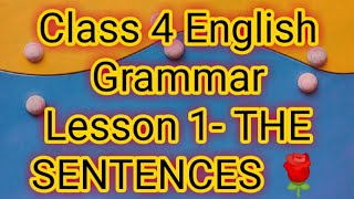 Types Of Sentences Grade 4 What Is A Sentence Class 4 English Grammar 👇 chapter 1 quotThe sentencesquot [upl. by Rebane]