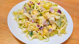 Ich werde nie müde dieser Kohlsalat zu essen Einfacher schneller und leckerer Salat [upl. by Airegin]