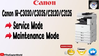 How To Enter Service Mode In Canon IR C3020302531203125 How To Open Canon IR C3020 Service Mode [upl. by Wirth]