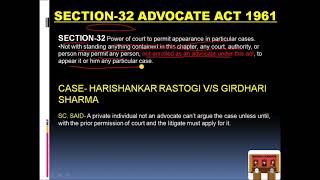 Section32 of Advocate act 1961 ANDHAA KANOON [upl. by Akinas487]